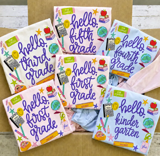 Hello Grade Level T-Shirt *Back to School Sale 2026*