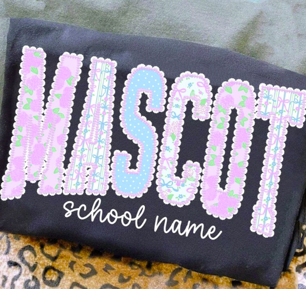 Floral Mascot School T-Shirt *Back to School Sale 2026*