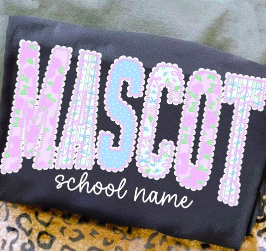 Floral Mascot School T-Shirt *Back to School Sale 2026*