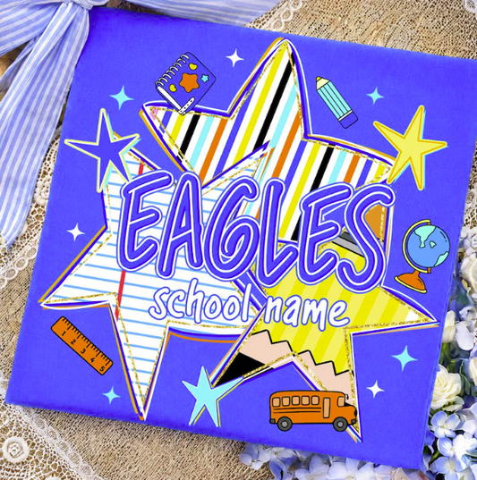 Retro Custom Mascot Stars T-Shirt *Back to School Sale 2026*