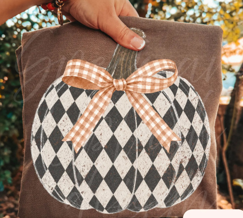 Checkered Pumpkin T-Shirt