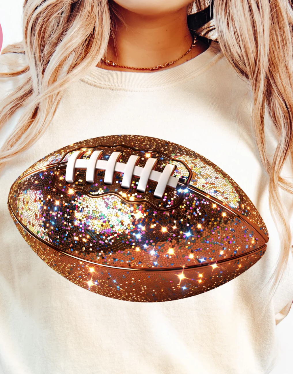 Faux Glitter Football Shirt