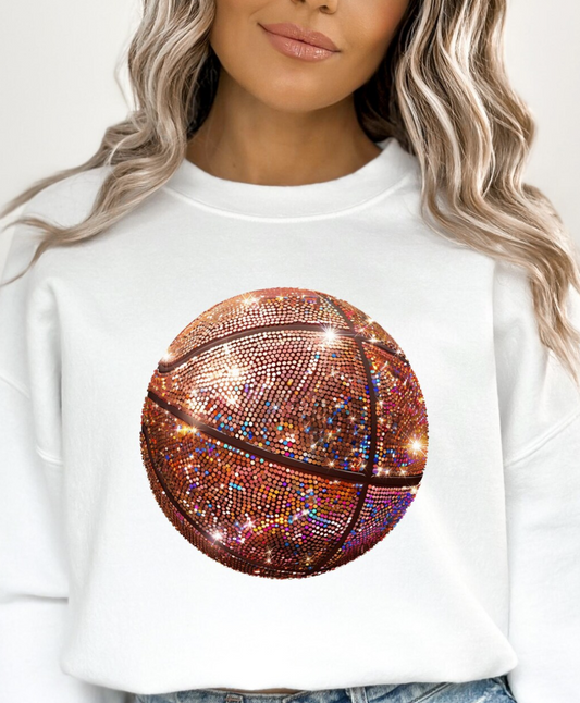 Faux Glitter Basketball Shirt