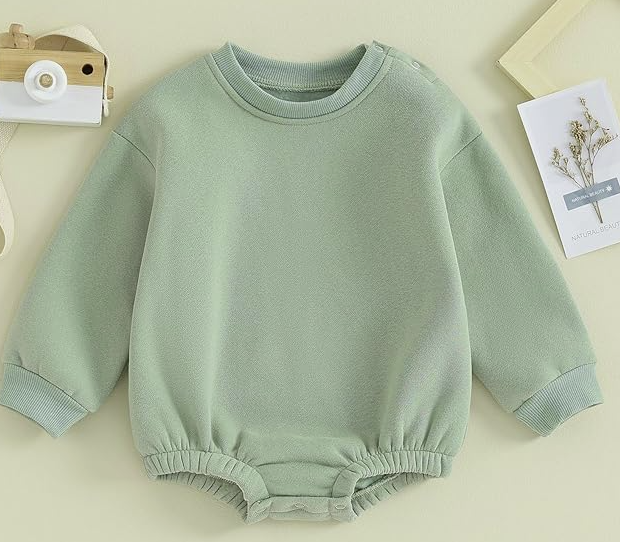 Script Embroidered Sweatshirt Bubble