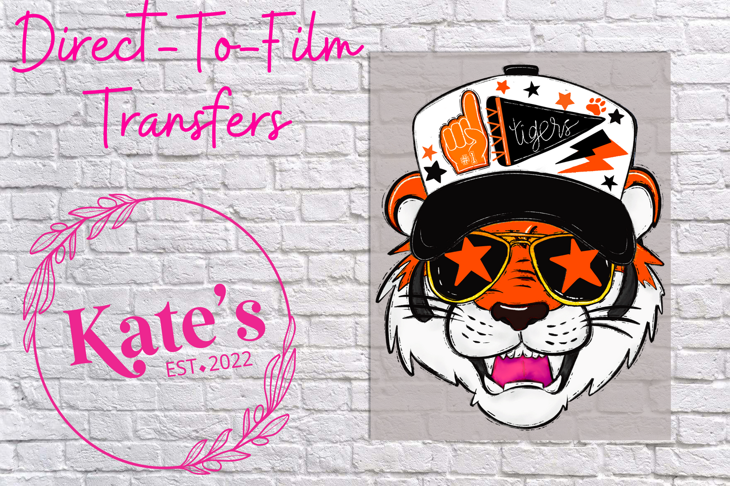 TIGERS TRUCKER HAT Direct-To-Film Transfer