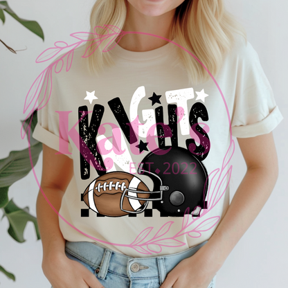 Knights Football and Helmet School Spirit Shirt