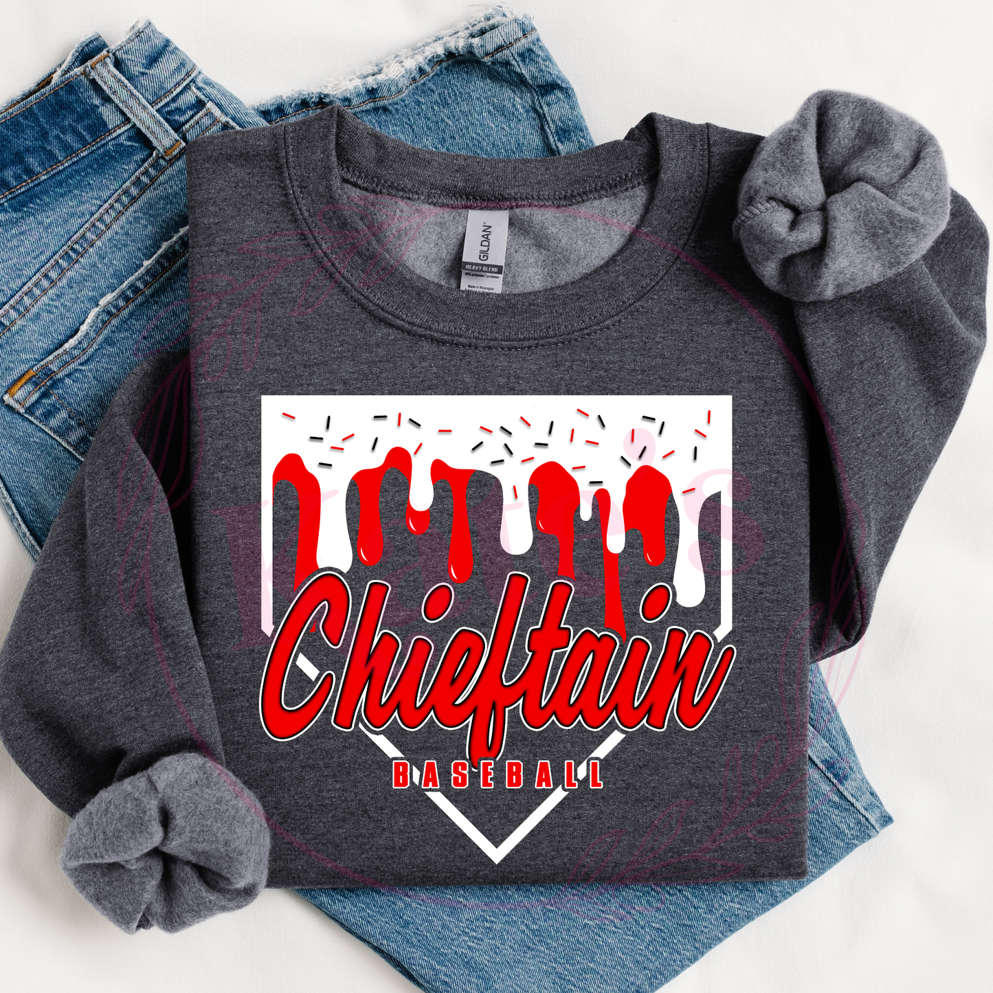 Chieftain Baseball Drip Home Plate Shirt