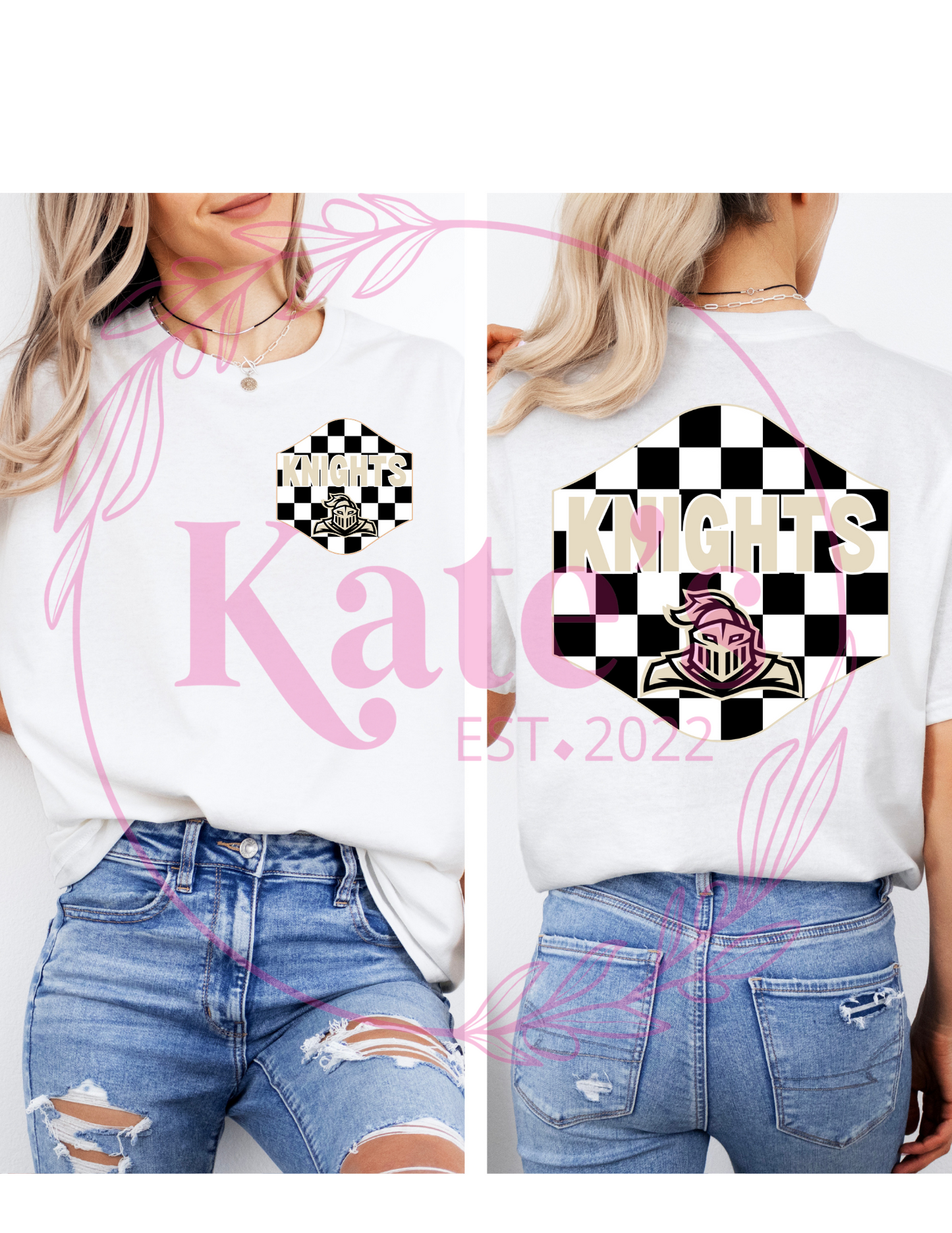 Checkered Knights School Mascots Shirt