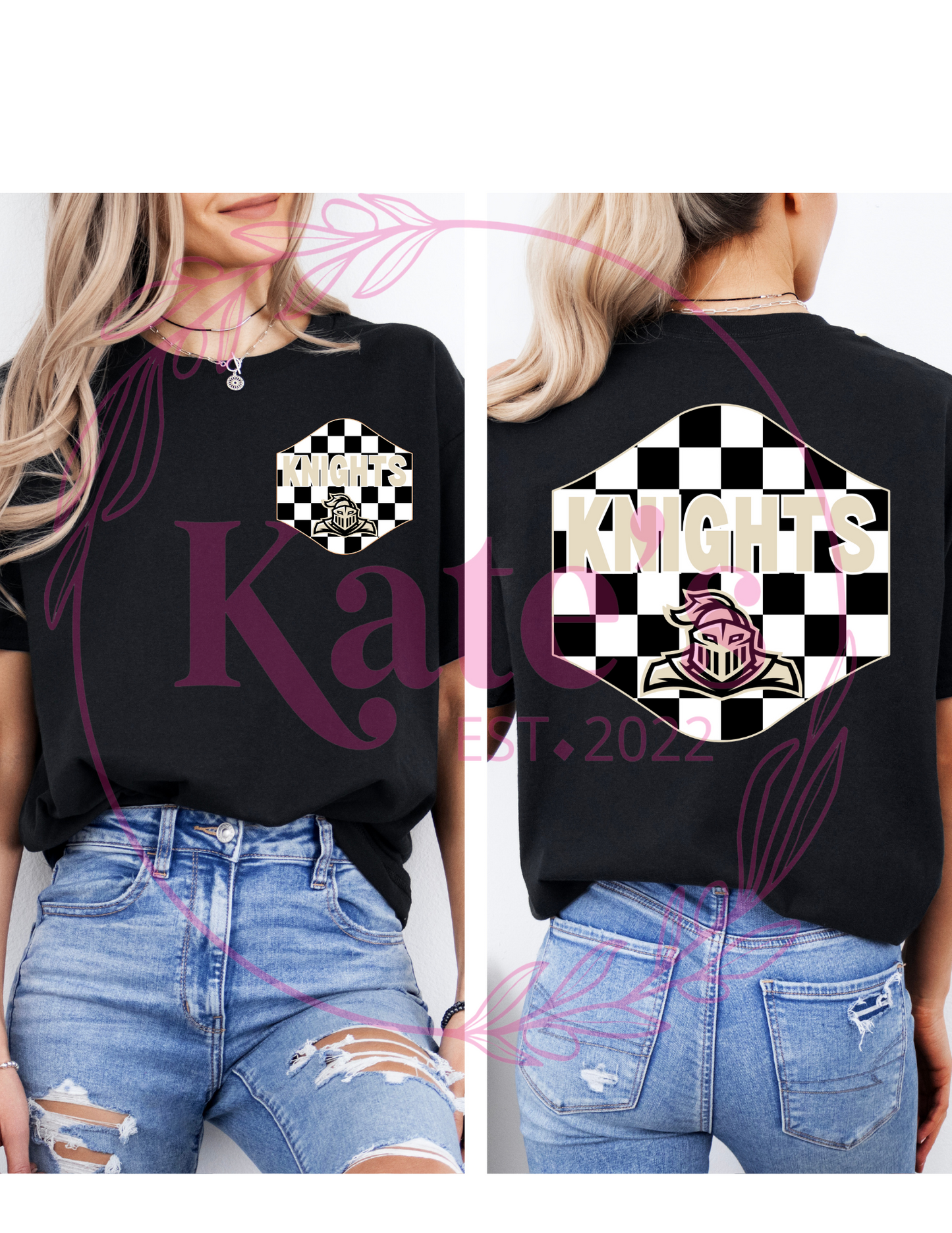 Checkered Knights School Mascots Shirt