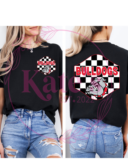 Checkered Bulldogs School Mascots Shirt