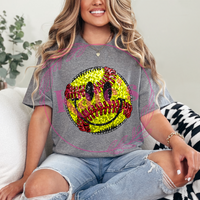 Bling Softball Smiley Shirt