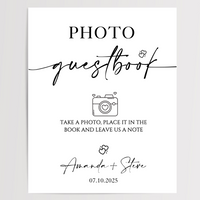 Photo Guestbook Printed Wedding Signs