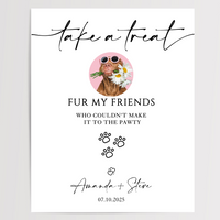 Take A Treat Printed Wedding Signs