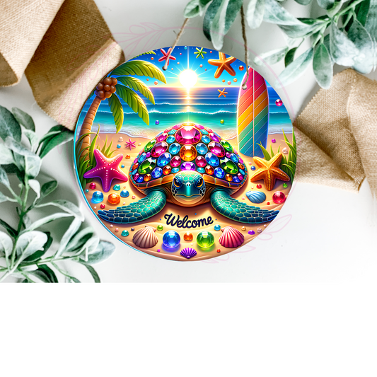 Bejeweled Turtle Door Hanger