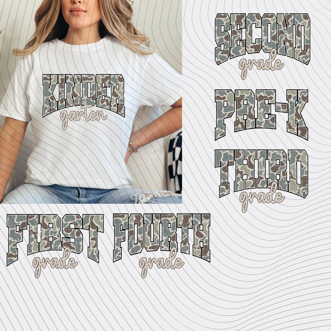 Camo Grade Level T-Shirt *Back to School Sale*