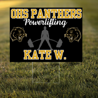Okemah Panthers Powerlifting Yard Sign