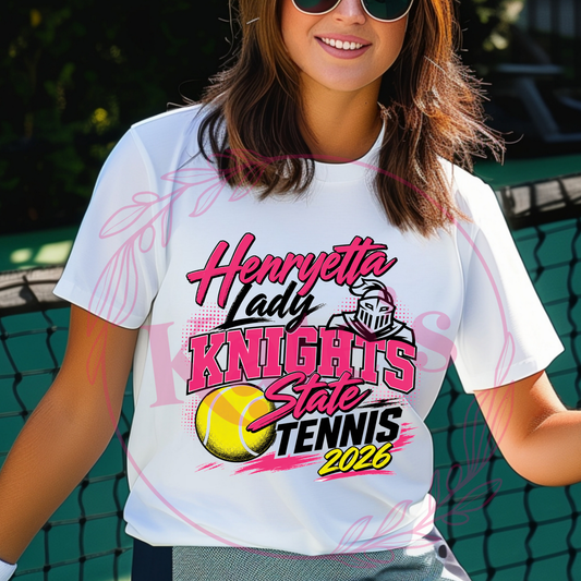 Henryetta Lady Knights State Tennis 2026 T-Shirts