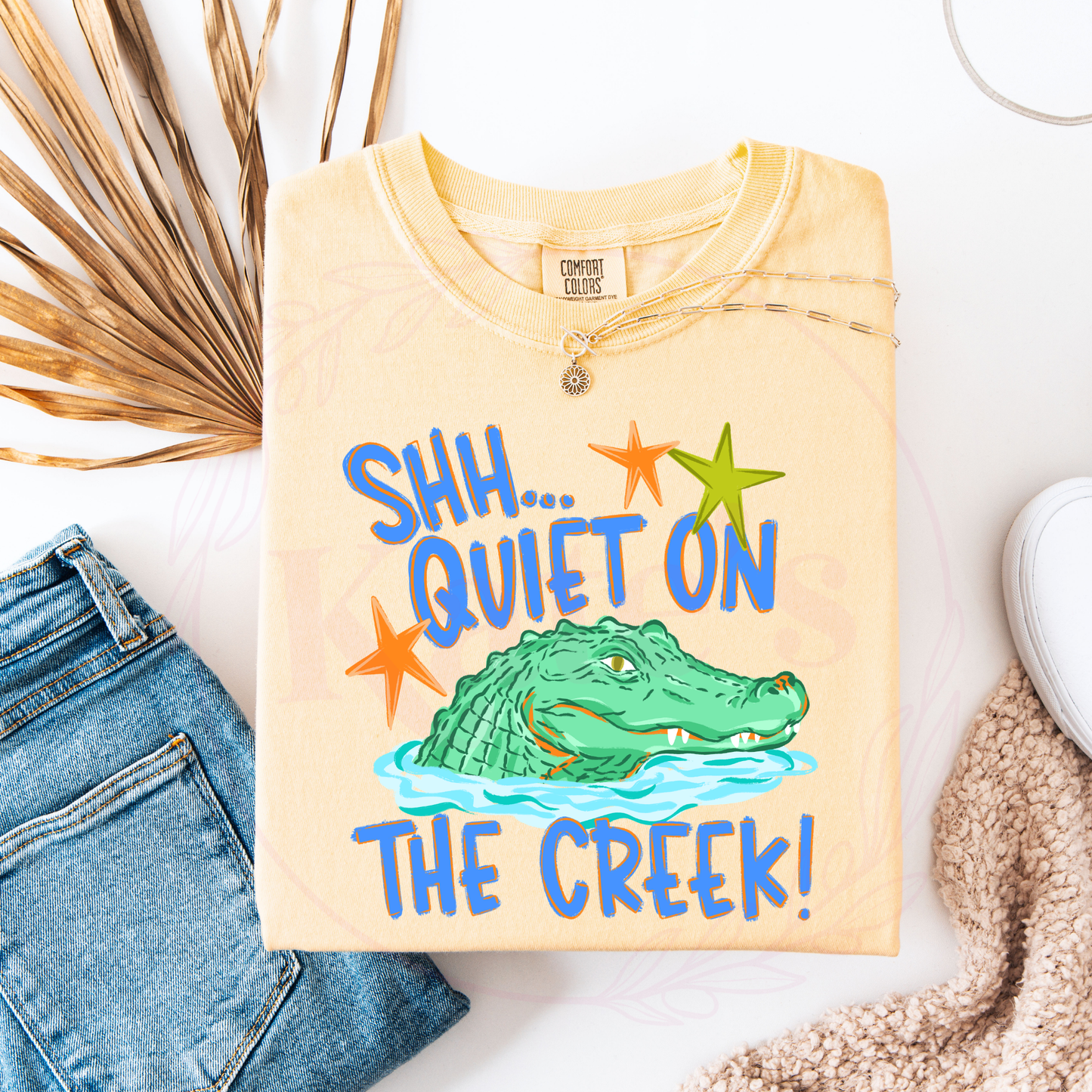 Shhh Quiet on the Creek Blue Shirt