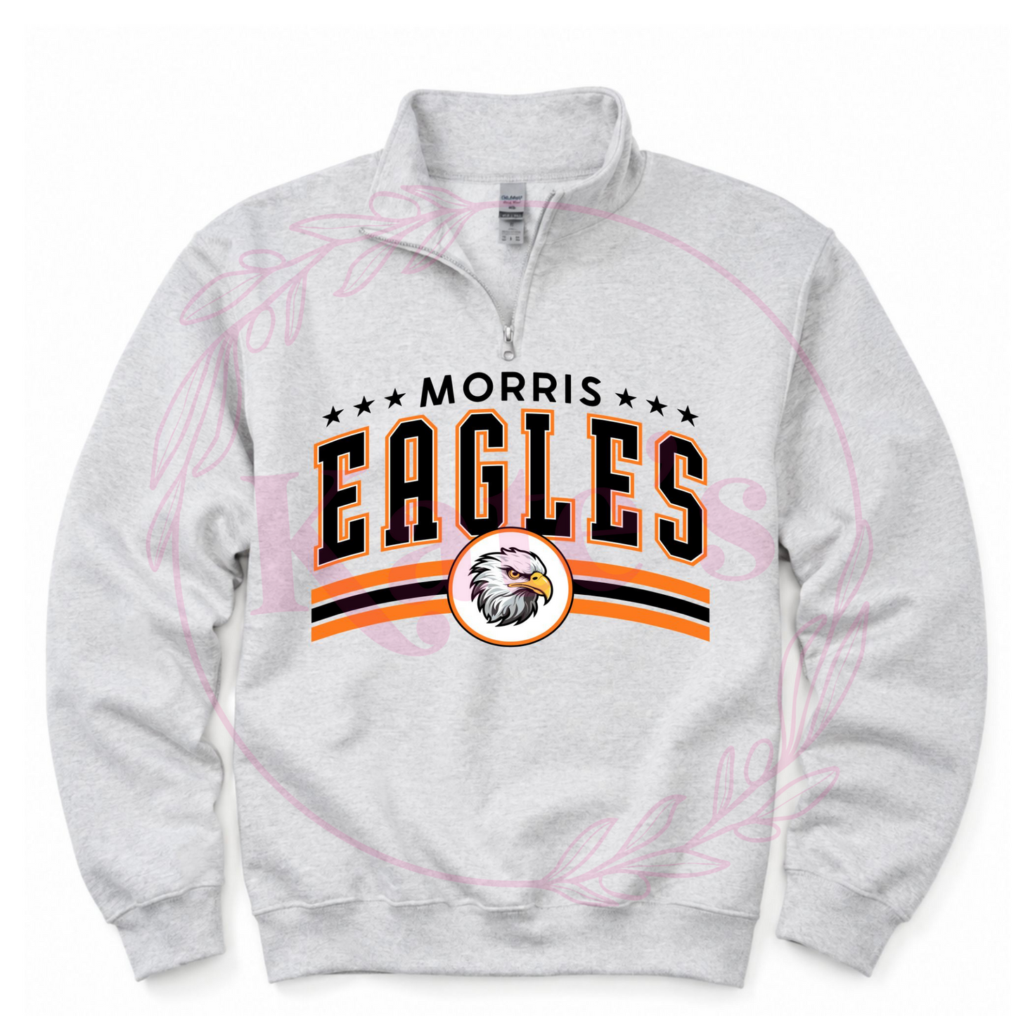 Custom Arched Mascot 1/2 Zips Sweatshirt