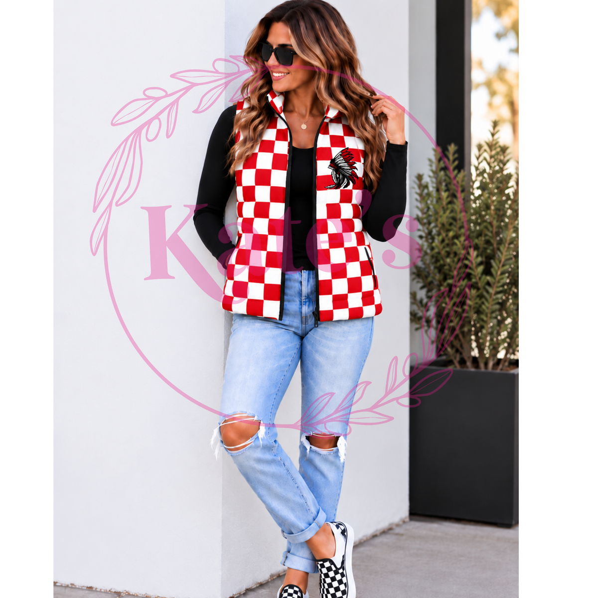 Custom Puffer Vest - Full Checkered  *PRE-ORDER*