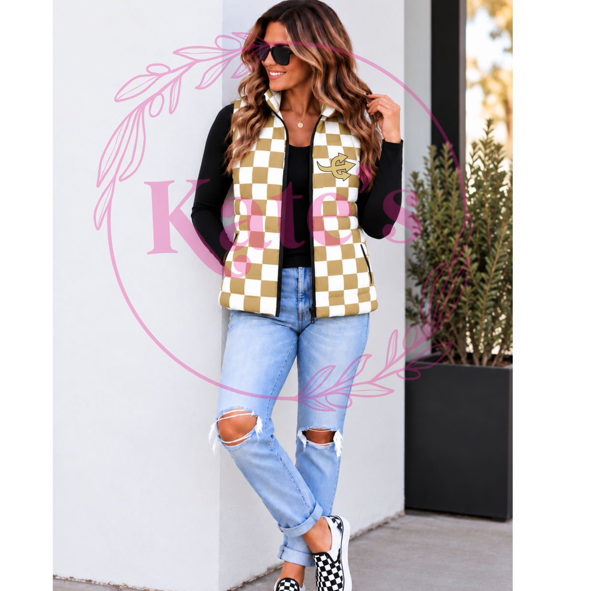 Custom Puffer Vest - Full Checkered  *PRE-ORDER*