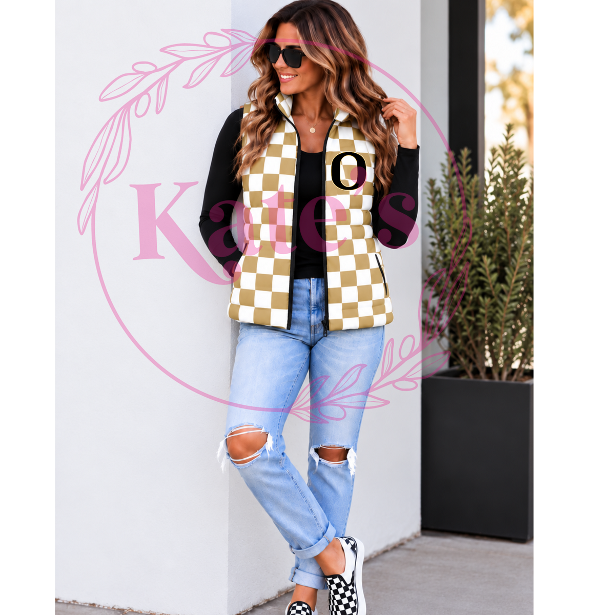 Custom Puffer Vest - Full Checkered  *PRE-ORDER*