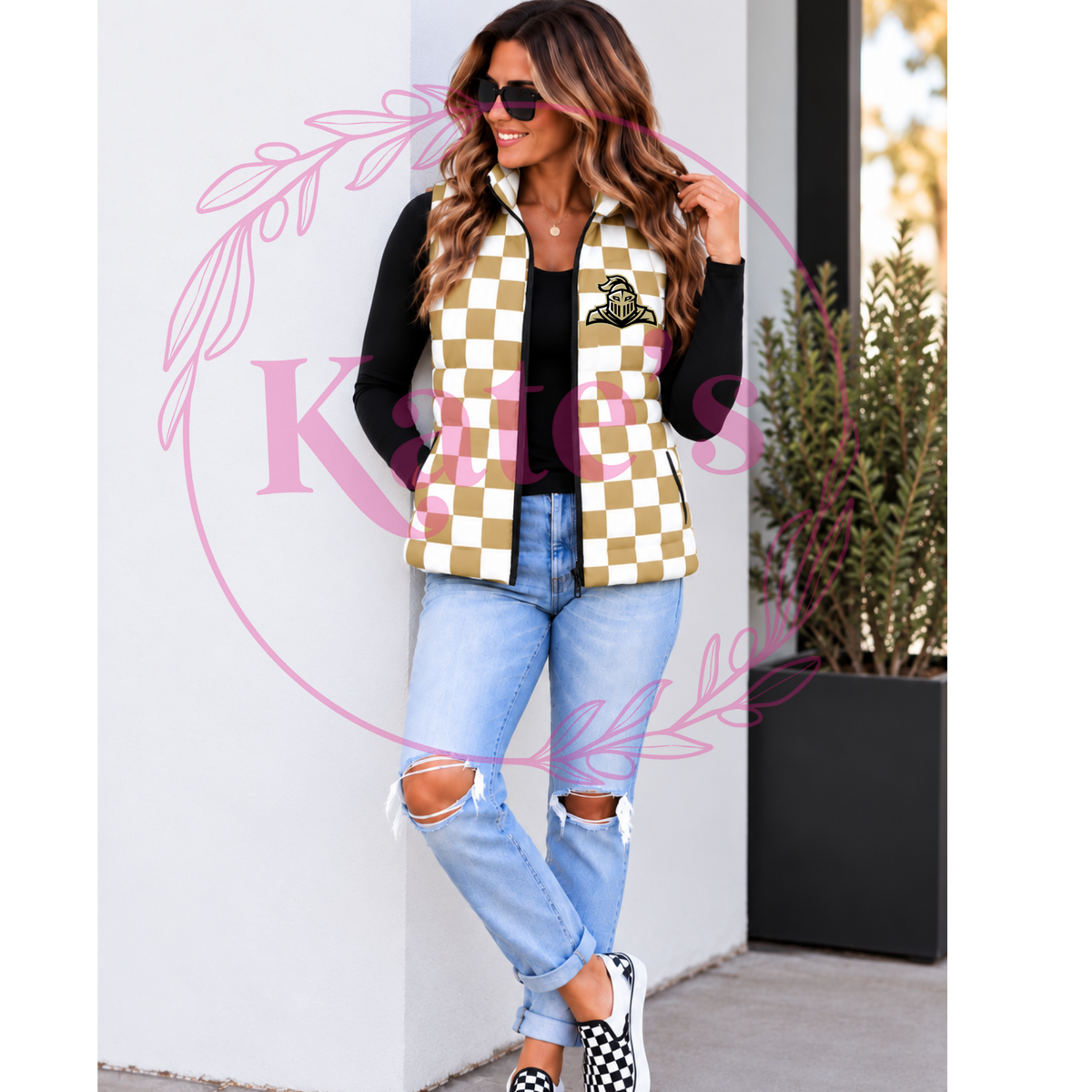 Custom Puffer Vest - Full Checkered  *PRE-ORDER*