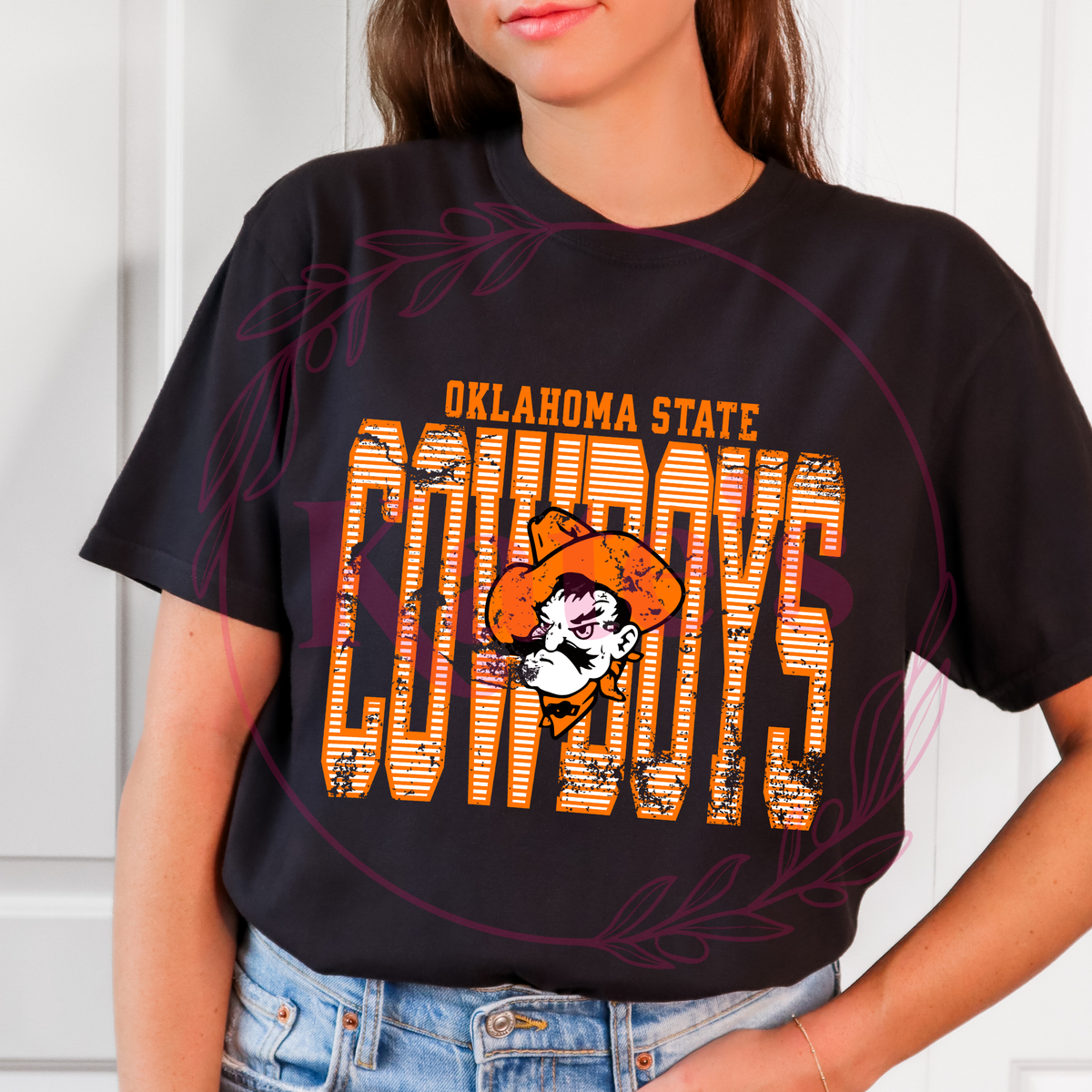Striped Oklahoma Orange Shirt