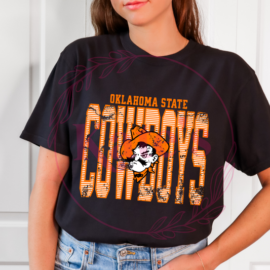 Striped Oklahoma Orange Shirt
