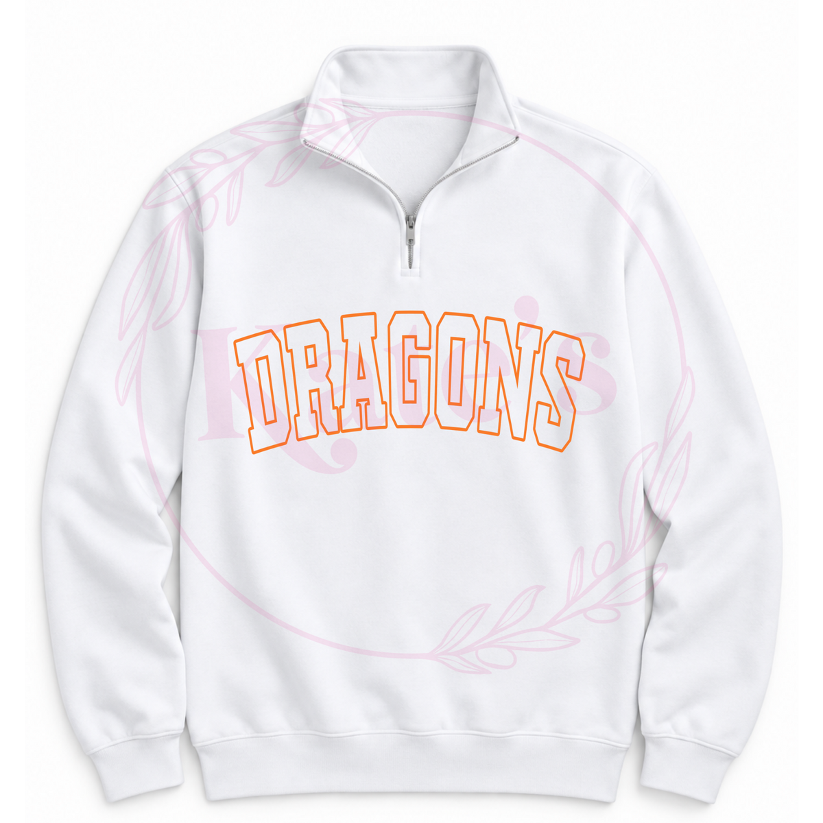 Custom Outline Mascot 1/2 Zips Sweatshirt