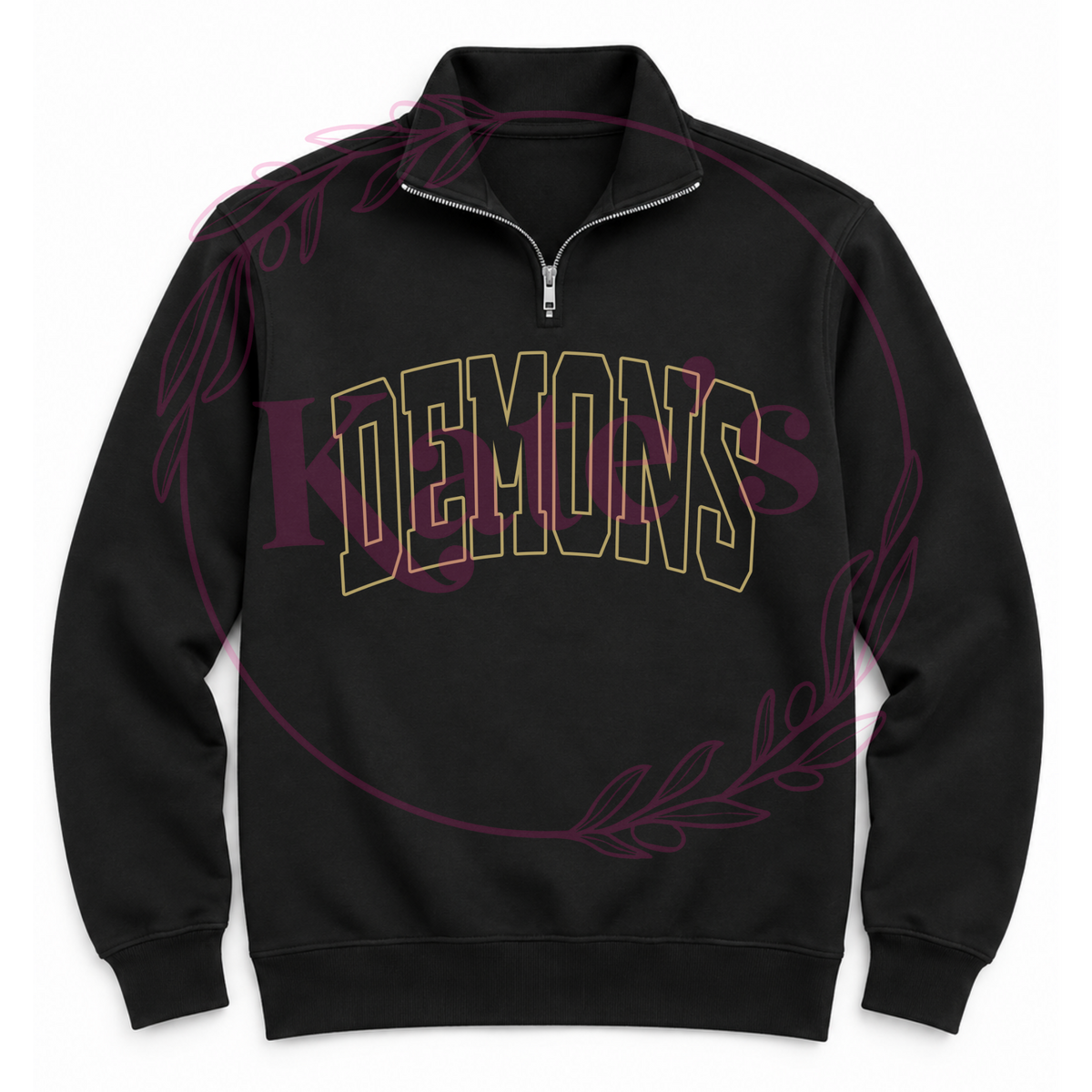 Custom Outline Mascot 1/2 Zips Sweatshirt