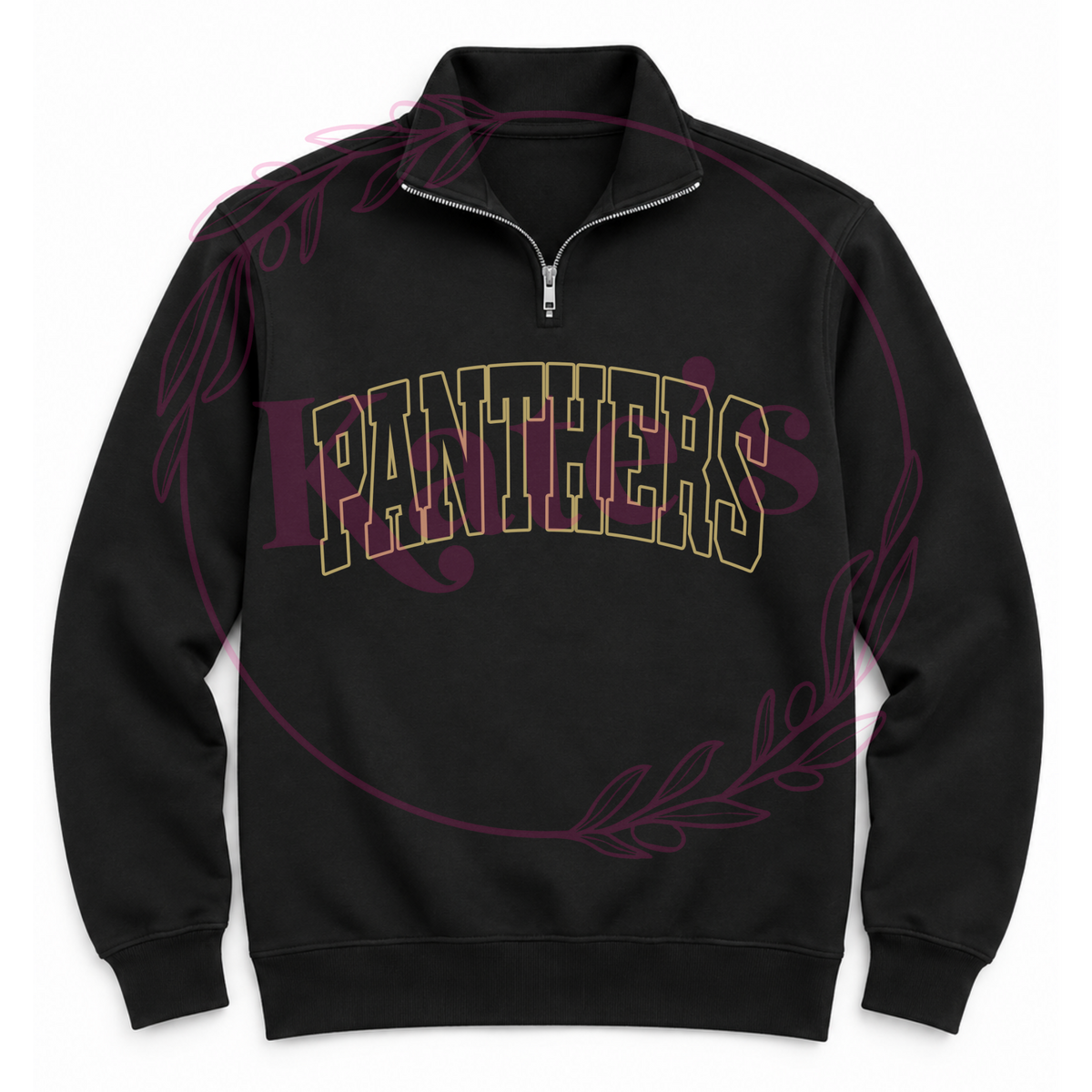 Custom Outline Mascot 1/2 Zips Sweatshirt