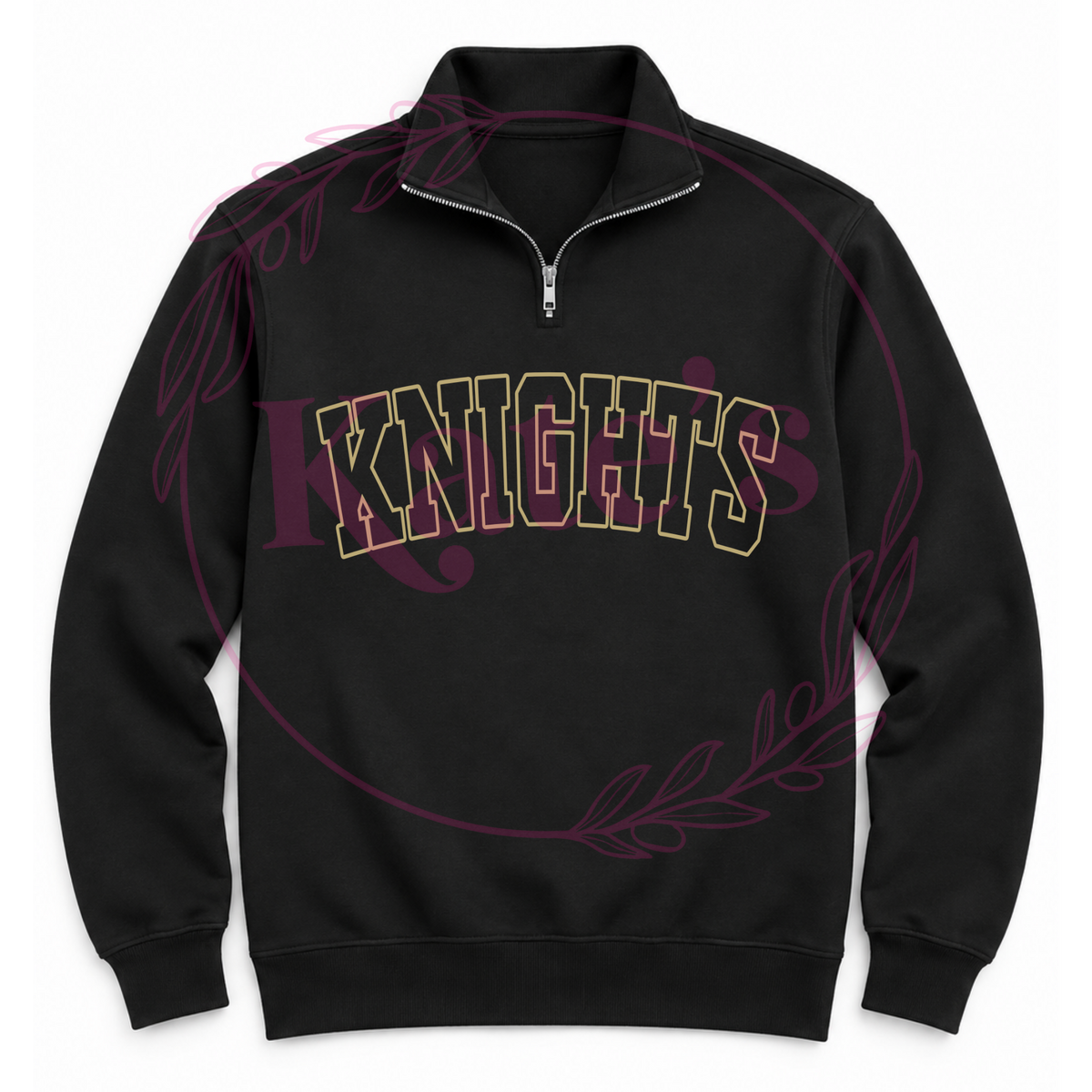 Custom Outline Mascot 1/2 Zips Sweatshirt