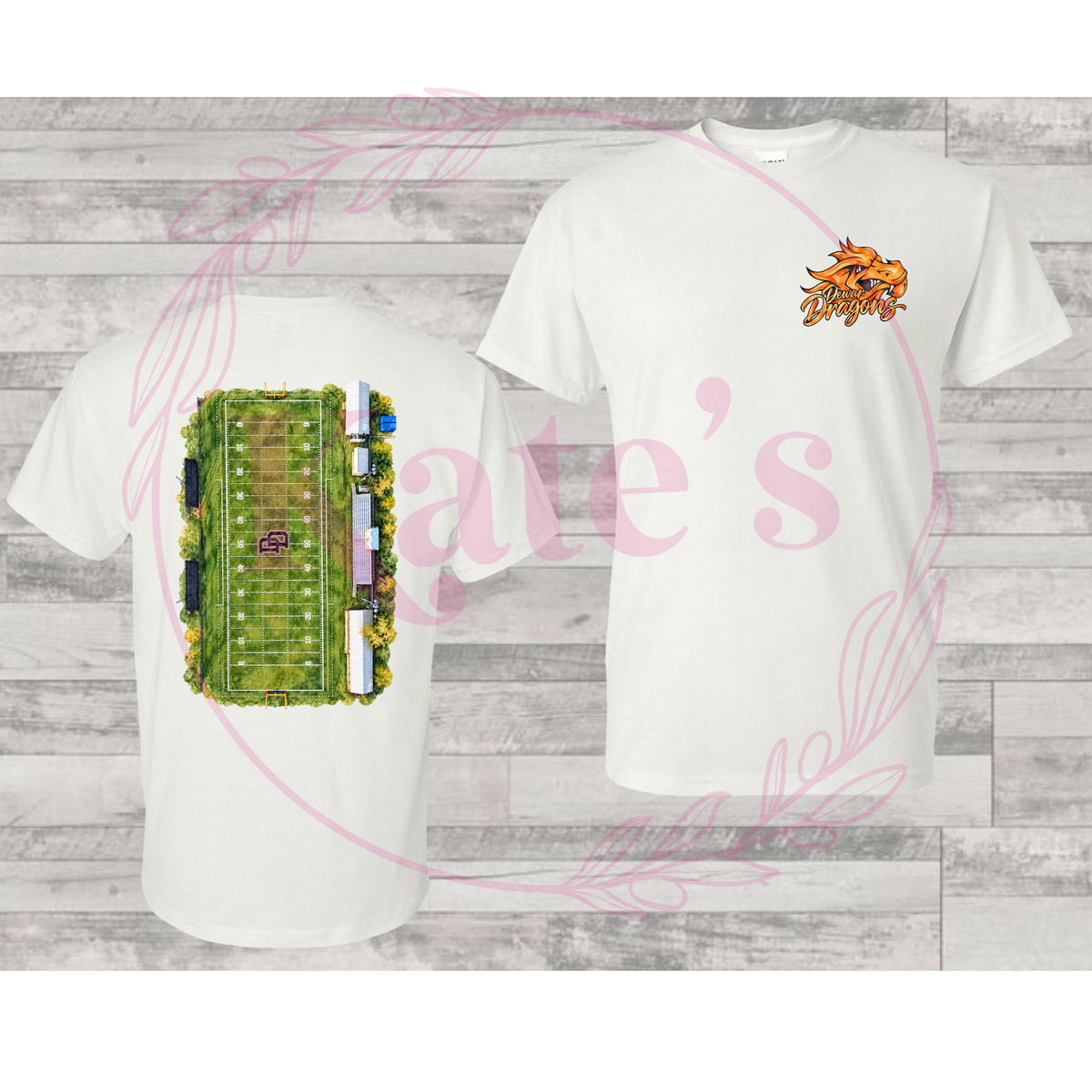 Dewar Watercolor Football Field Fundraiser Shirts