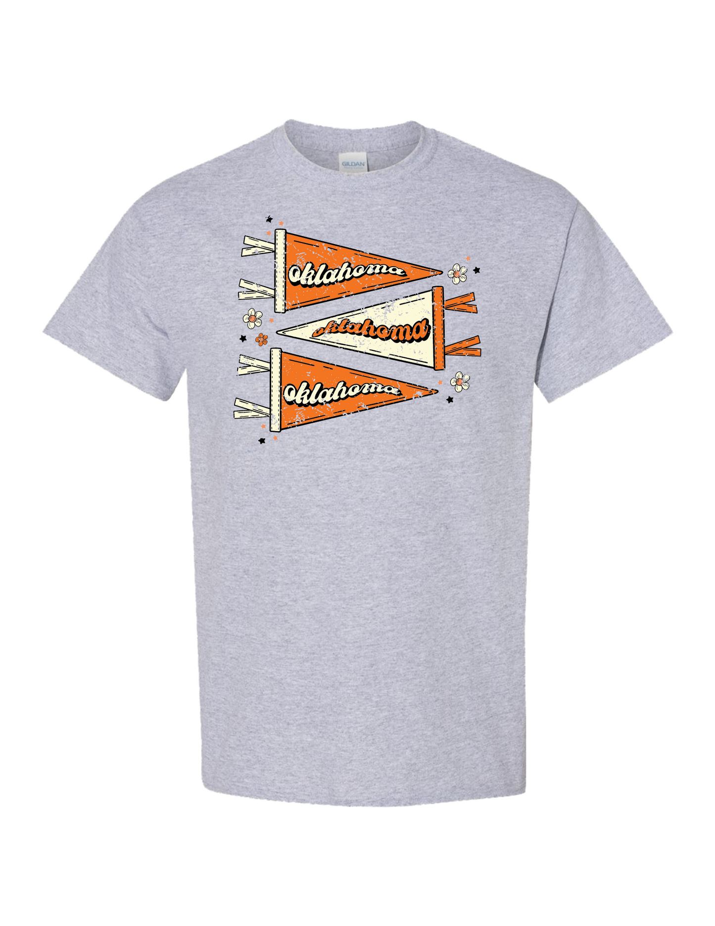 Orange Oklahoma Flags T-Shirt