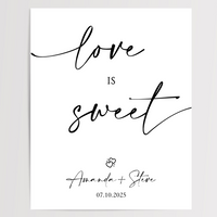 Love Is Sweet Printed Wedding Signs