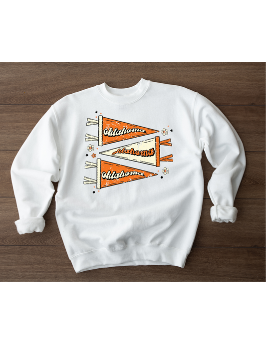 Oklahoma Orange Flags Sweatshirt