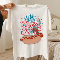 4th of July Hotdog Direct-To-Film Transfer