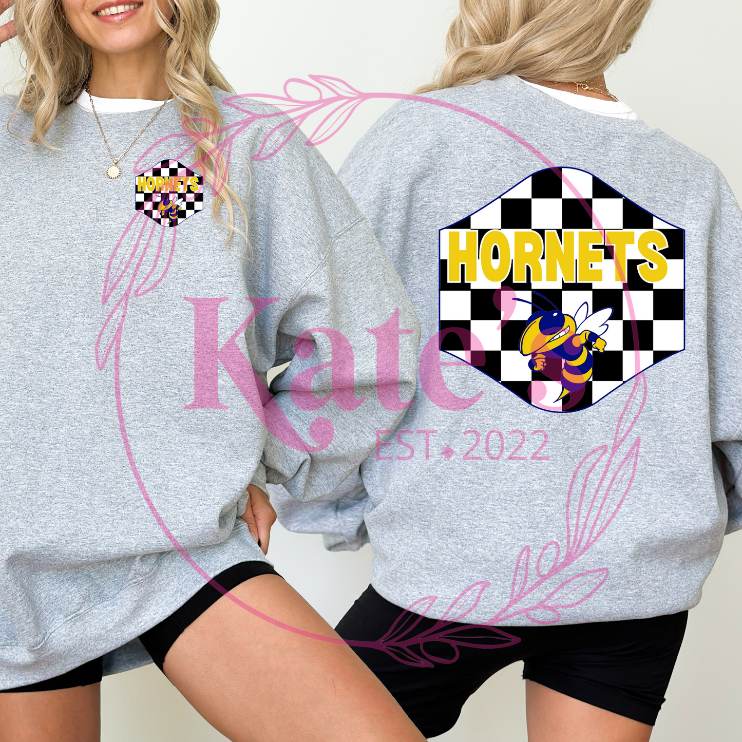 Checkered Hornets School Mascots Shirt