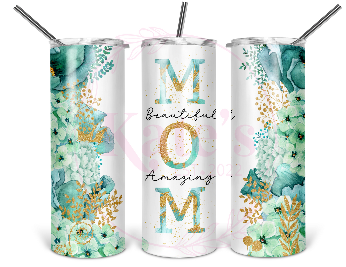 Beautiful Amazing Mom 20oz Stainless Steel Tumbler