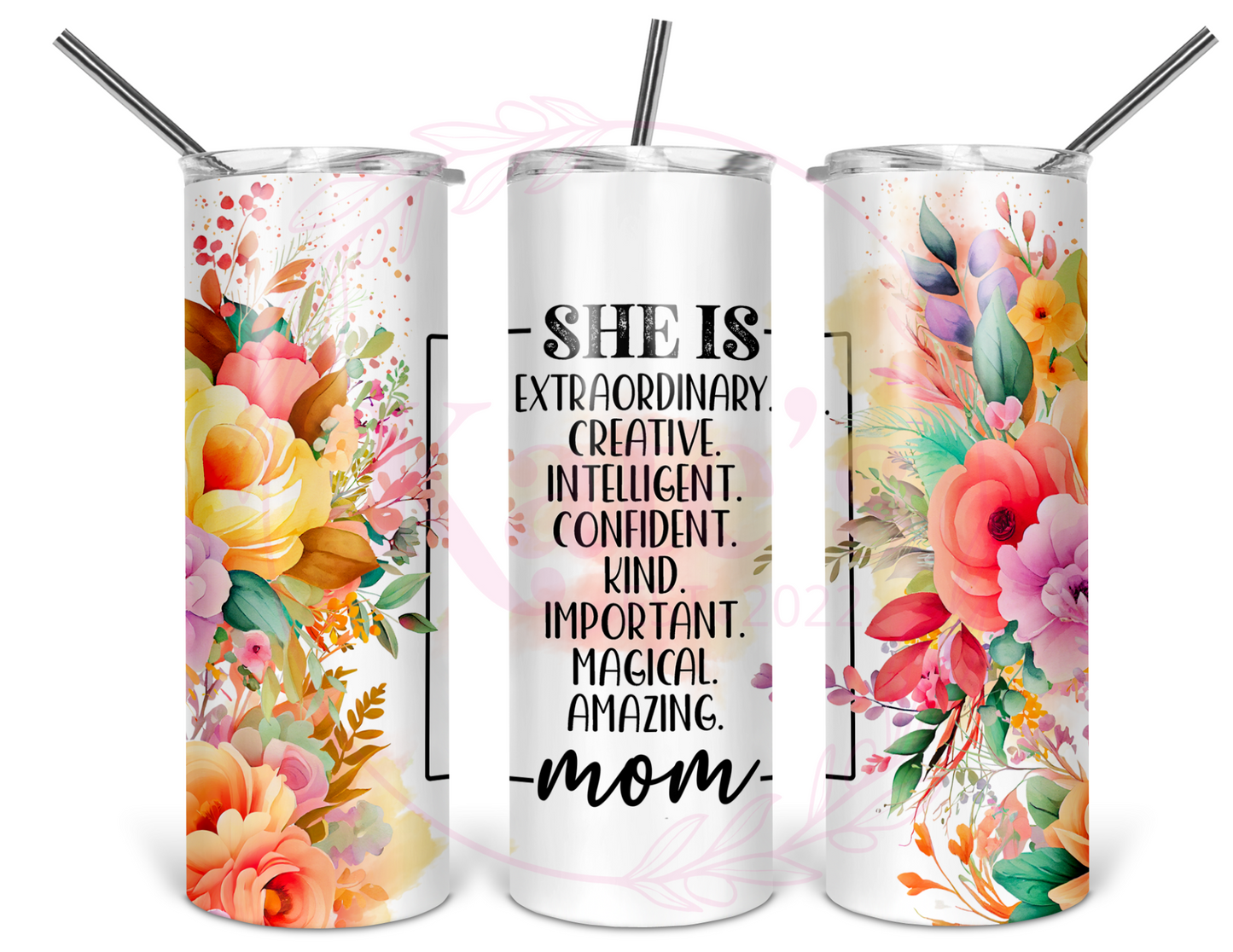 She Is Extraordinary 20oz Stainless Steel Tumbler