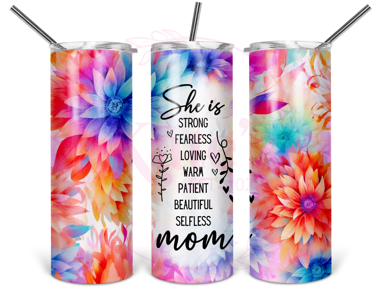 She Is Strong 20oz Stainless Steel Tumbler