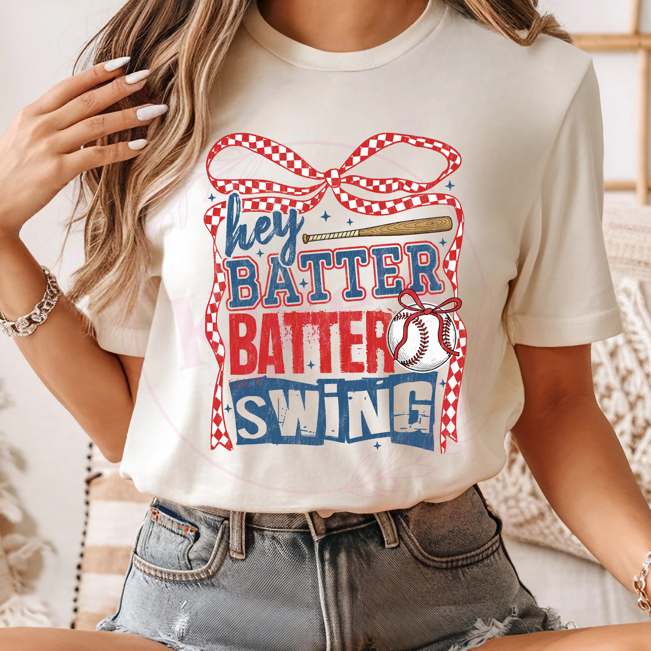 Hey Batter Batter Swing Direct-To-Film Transfer