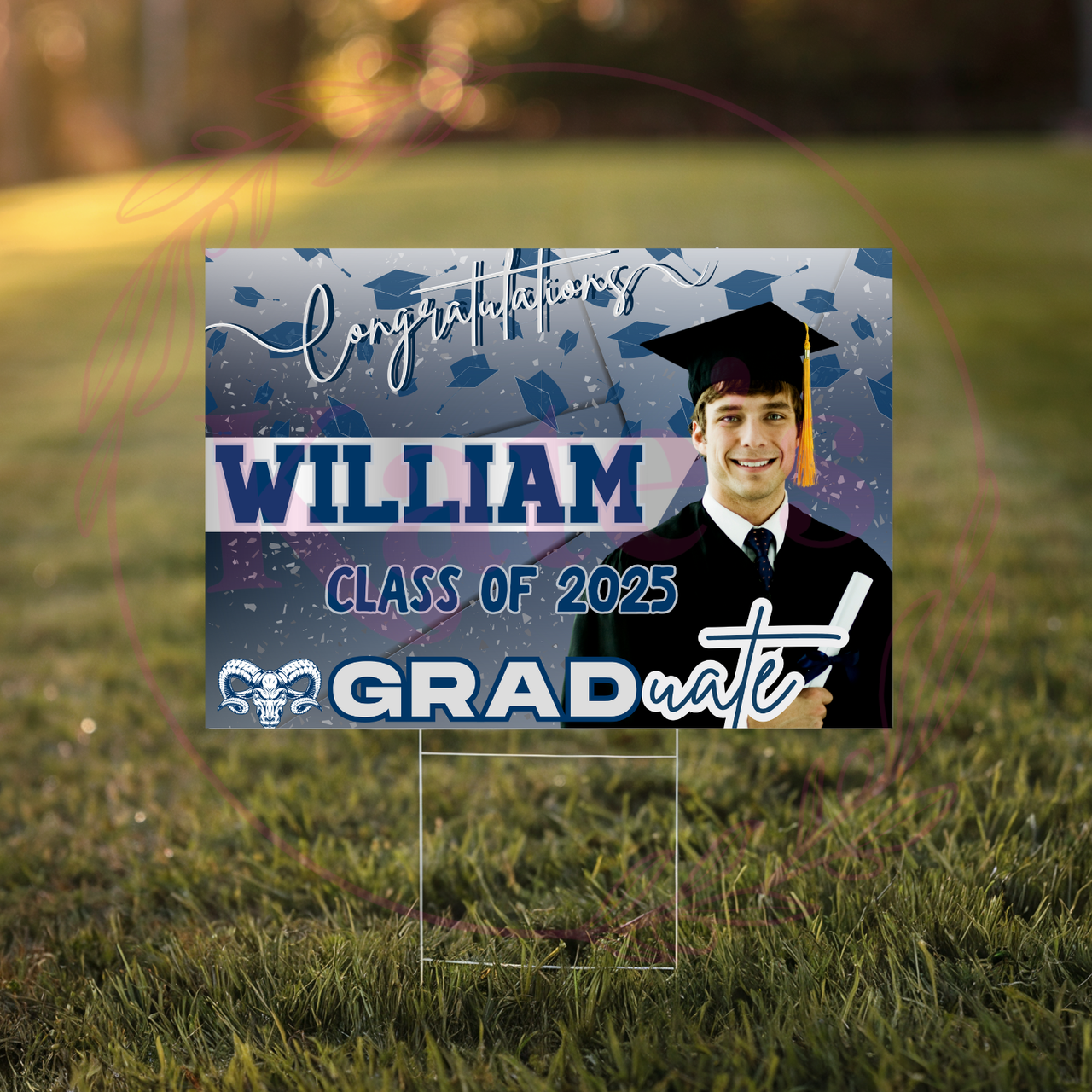 Classic Graduate Theme - Custom Graduation Yard Sign