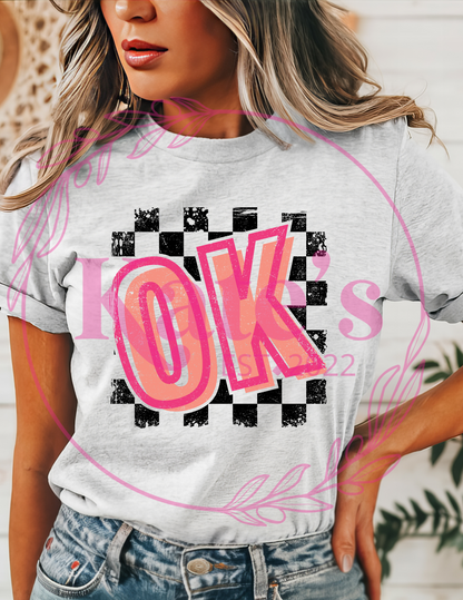 Checkered Oklahoma T-Shirt