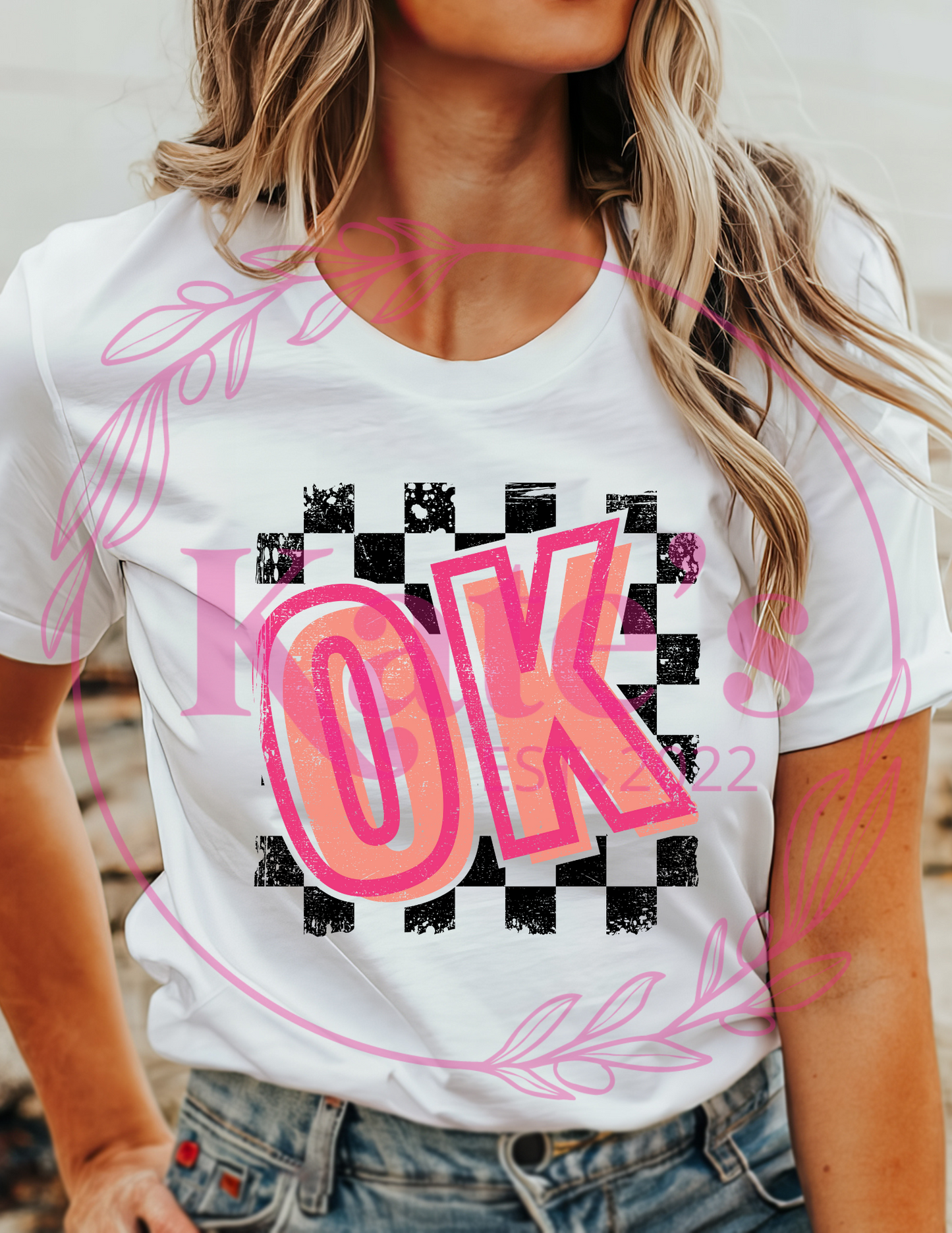 Checkered Oklahoma T-Shirt