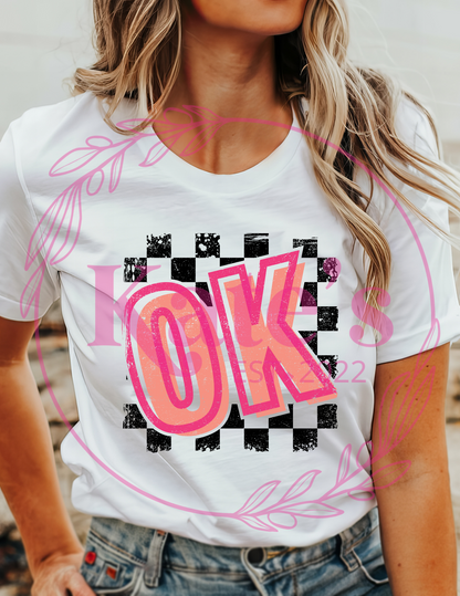 Checkered Oklahoma T-Shirt