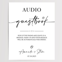 Audio Guestbook Printed Wedding Signs