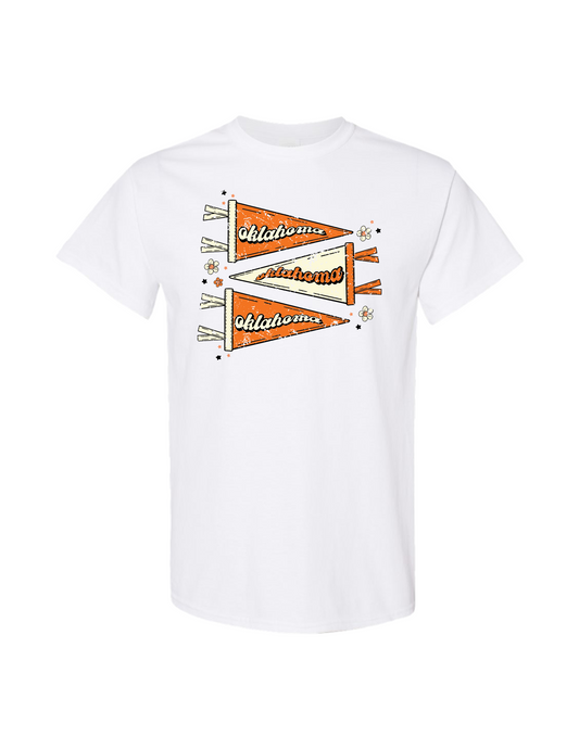 Orange Oklahoma Flags T-Shirt