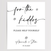 For The Kiddos Printed Wedding Signs